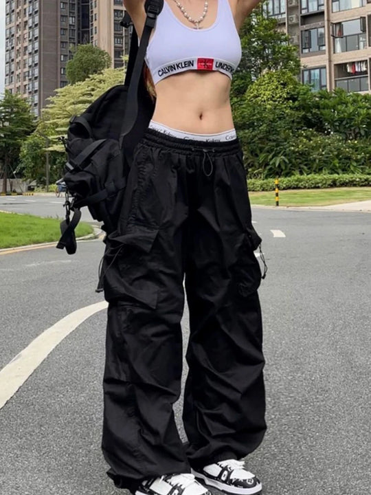 Esmee – Pantaloni Cargo Baggy da Donna con Vita Alta