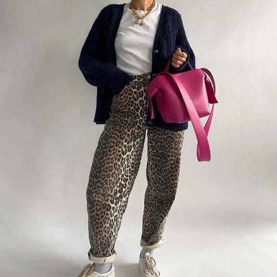 Mila - Trendige Hose mit Leopardenmuster
