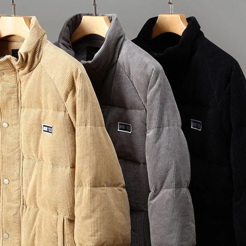 Milan - Warm padded men's jacket with elastic sleeves