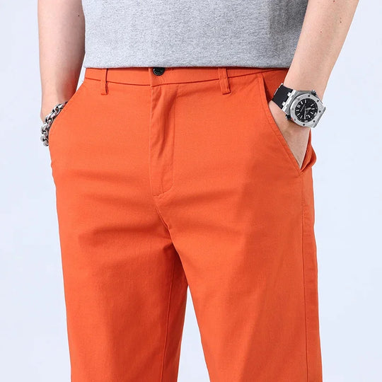 Dario | Casual straight-fit pants for men | Orange