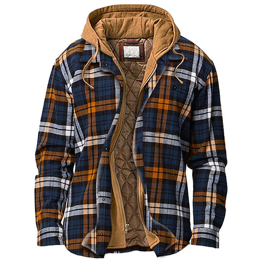 Hendrik - Camicia Giacca a Quadretti Foderata con Cappuccio
