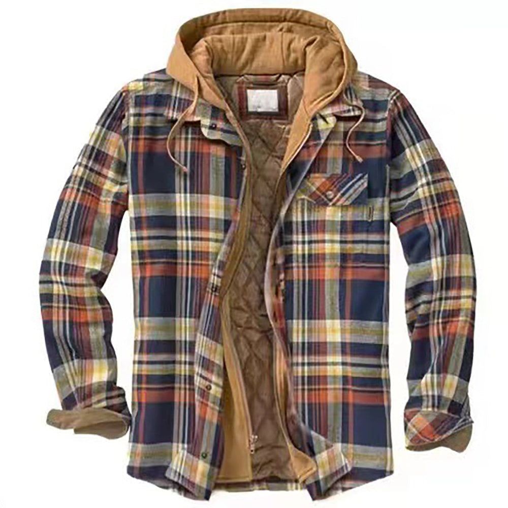 Hendrik - Camicia Giacca a Quadretti Foderata con Cappuccio
