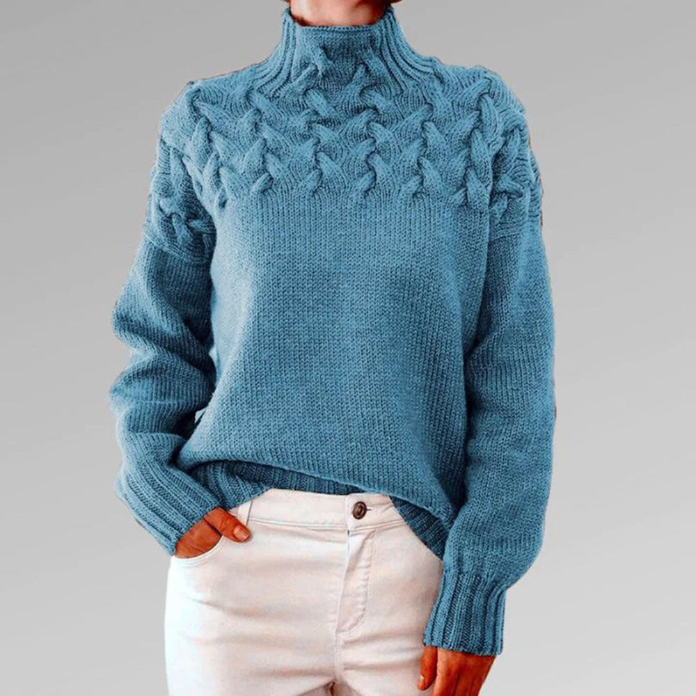 Nina - Gemütlicher Rollkragenpullover mit Struktur