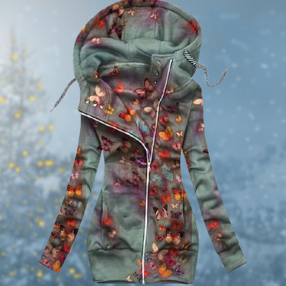 Modieuze hoodie met hartjesprint en comfortabele pasvorm.