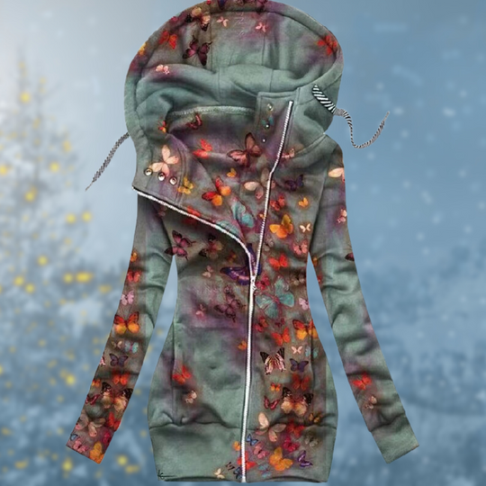 Modieuze hoodie met hartjesprint en comfortabele pasvorm.