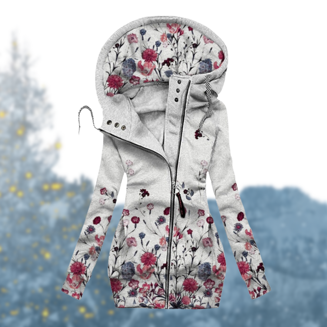 Unieke hoodie met opvallende prints en een flatterende snit.