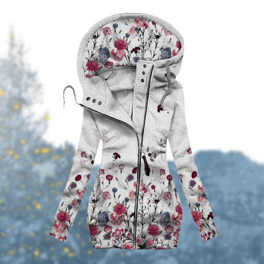 Unieke hoodie met opvallende prints en een flatterende snit.