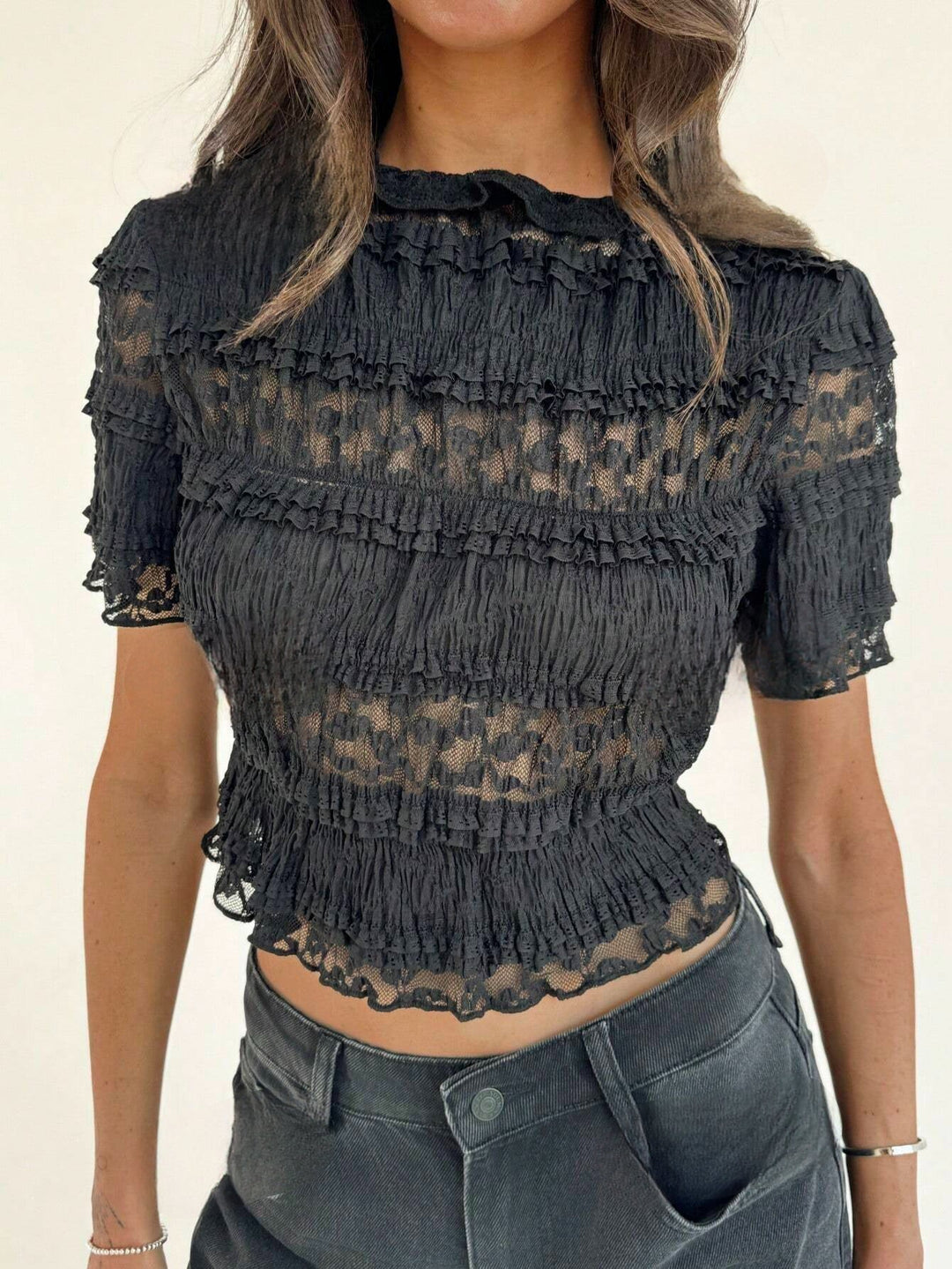 Mira | Elegante Top Corto con Orlo