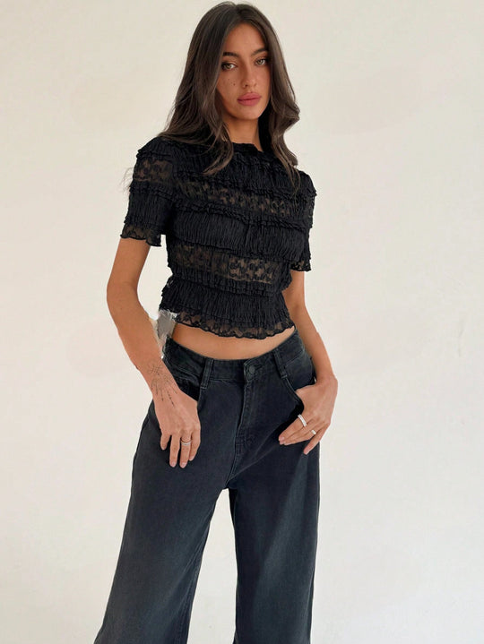Mira | Elegante Top Corto con Orlo