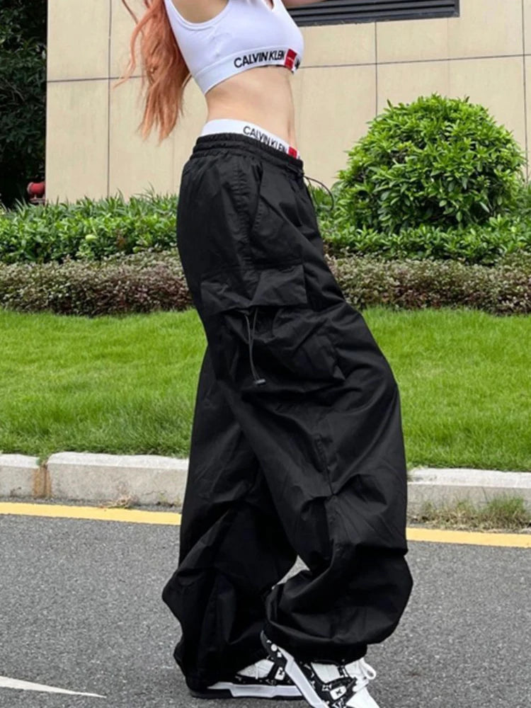 Esmee – Pantaloni Cargo Baggy da Donna con Vita Alta