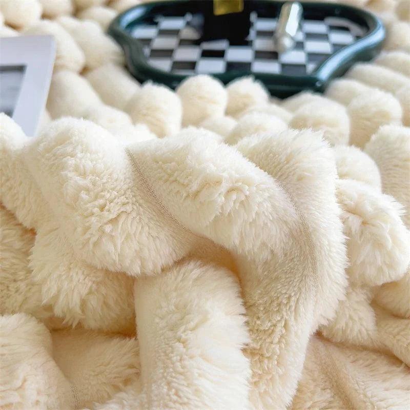 Celeste | Luxe chenille living blanket | Beige