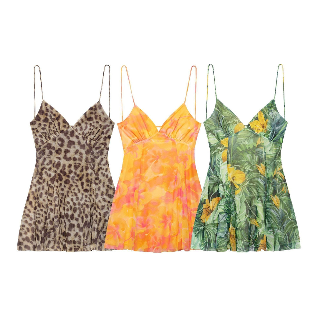 Sandra | Summer mini dress with floral pattern