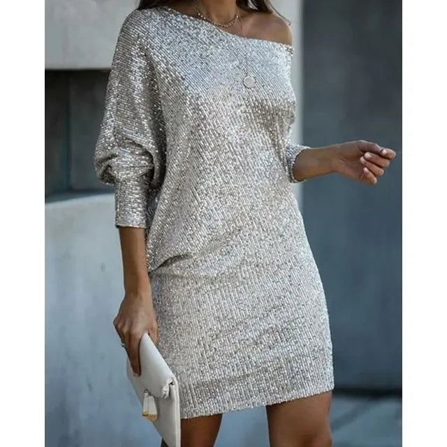 Sara | Glamorous off shoulder mini dress