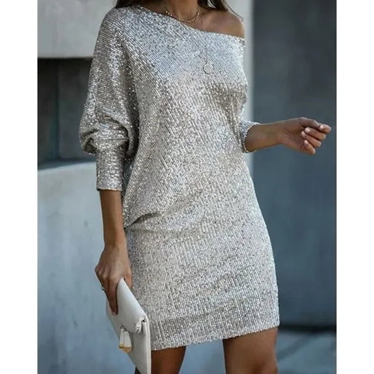 Sara | Glamorous off shoulder mini dress