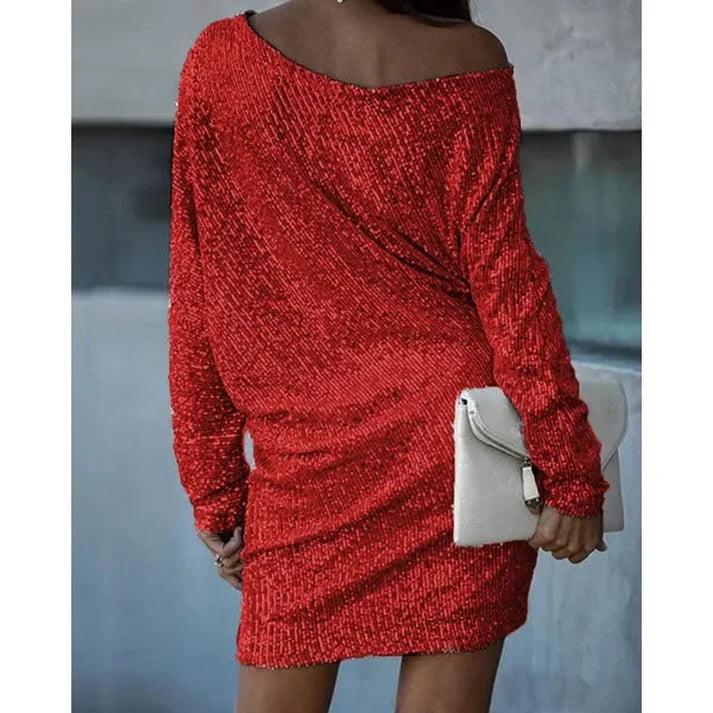 Sara | Glamorous off shoulder mini dress
