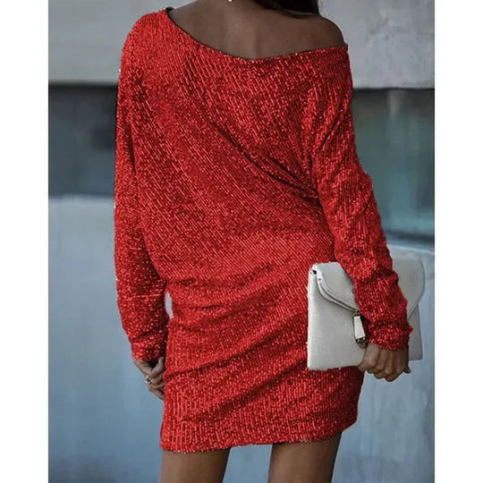 Sara | Glamorous off shoulder mini dress