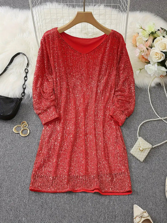 Sara | Glamorous off shoulder mini dress