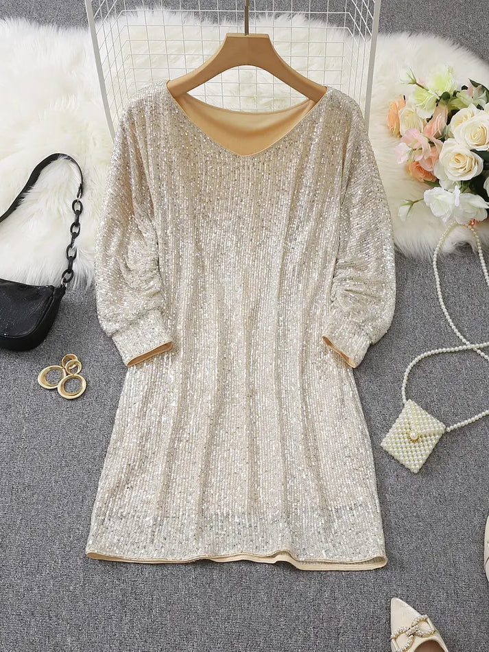 Sara | Glamorous off shoulder mini dress