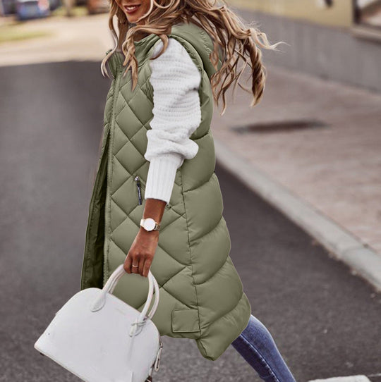 Sara | Stylish and warm Long Hooded Vest