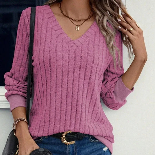 Sara | Winter Vibe V halst Sweatshirt