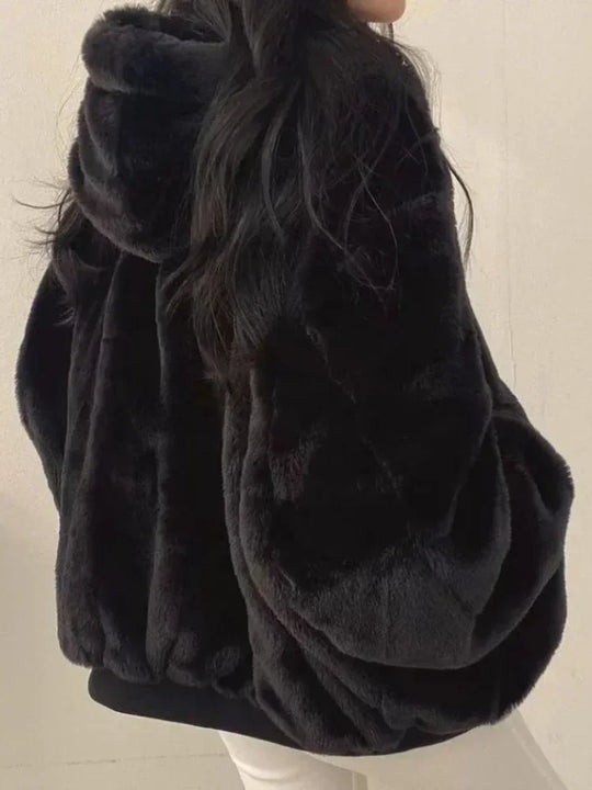 Noa | Women's Oversized Winter Coat with Hood | Black