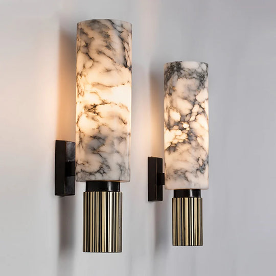 Aurora | Luxe marble LED wall lamp | White