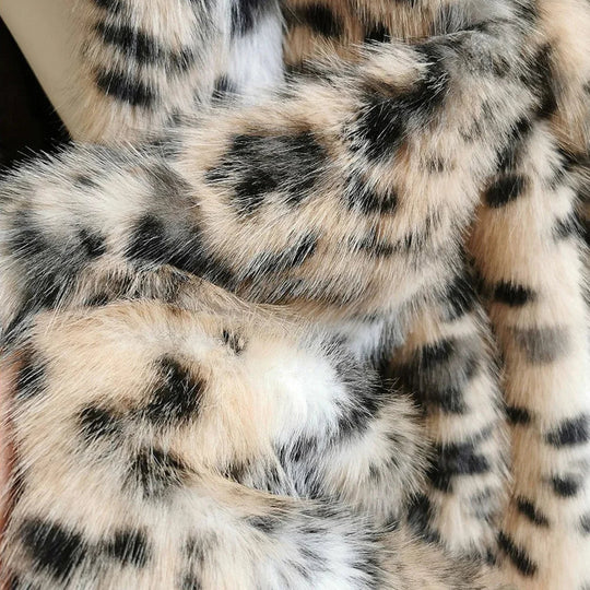 Leona | Coperta finta pelliccia leopardata doppio strato dorata | Oro