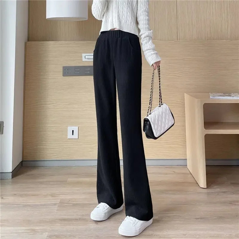 Heidelberg | Pantaloni a zampa oversize da donna | Nero