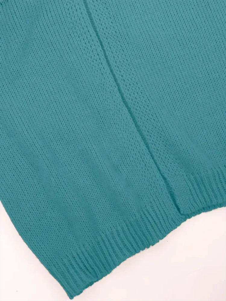 Mira | Women's Oversized Knitted Coat | Khaki