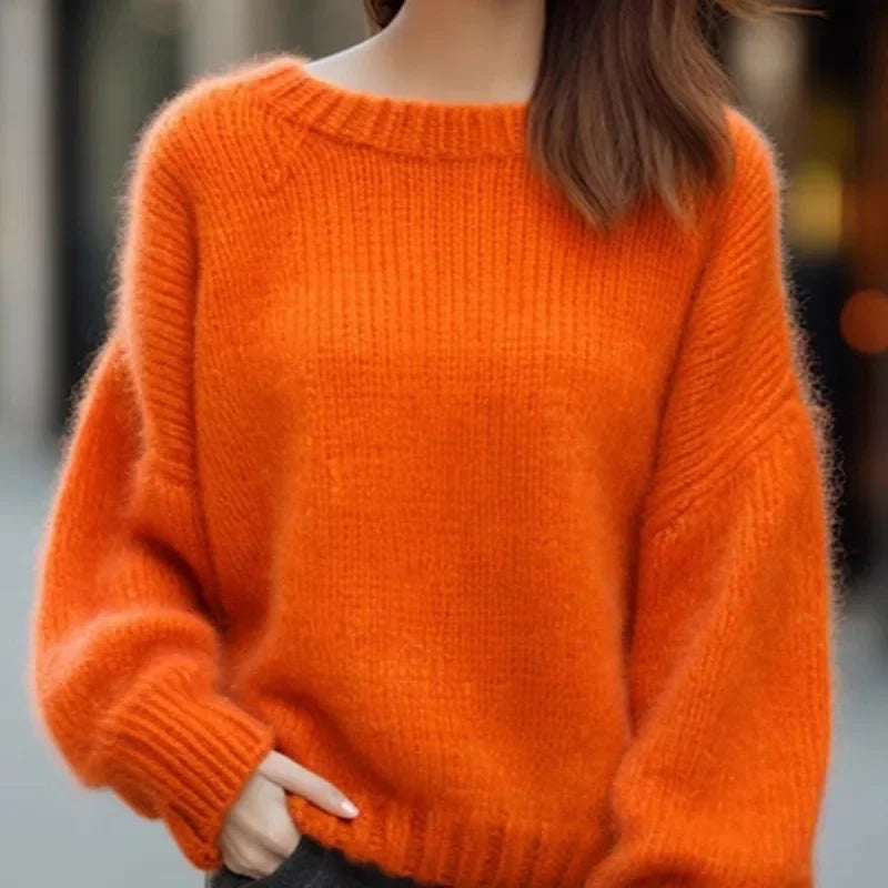 Lieke | Maglione caldo da donna | Arancione