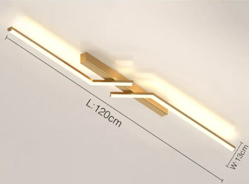 Plafondlamp met een geometrisch en eigentijds ontwerp, zorgt voor sfeervolle verlichting.