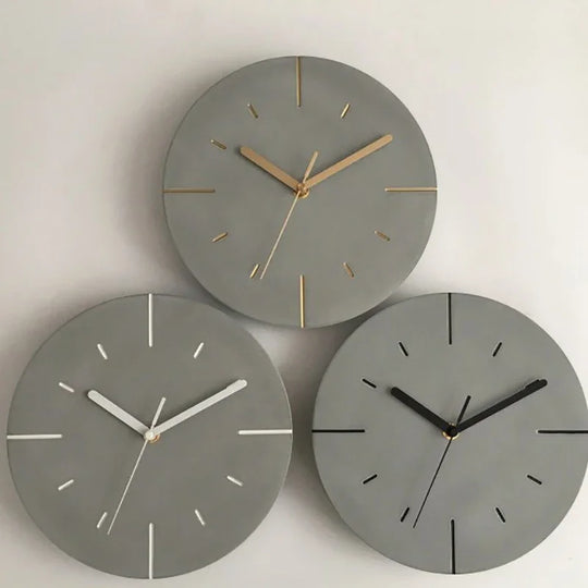Chronos | Orologio da parete moderno in cemento grigio | Grigio