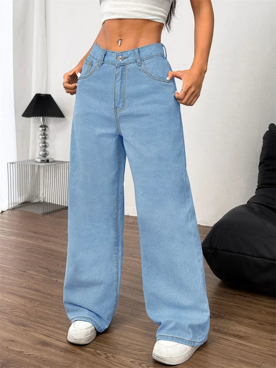 Lipsia | Jeans Oversize Donna | Blu