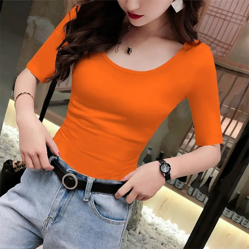 Noor | Women Casual Top | Orange