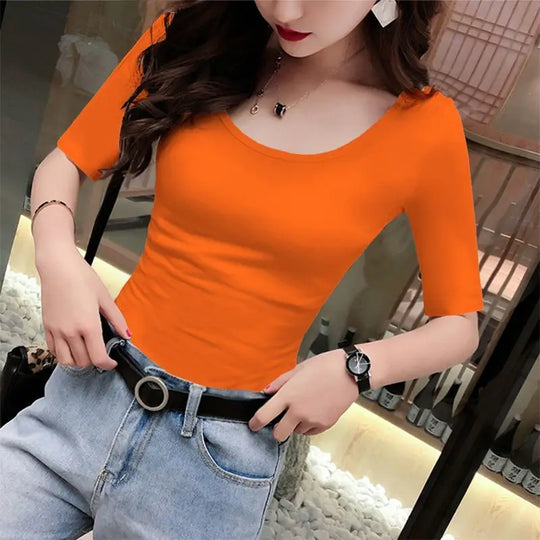 Noor | Women Casual Top | Orange