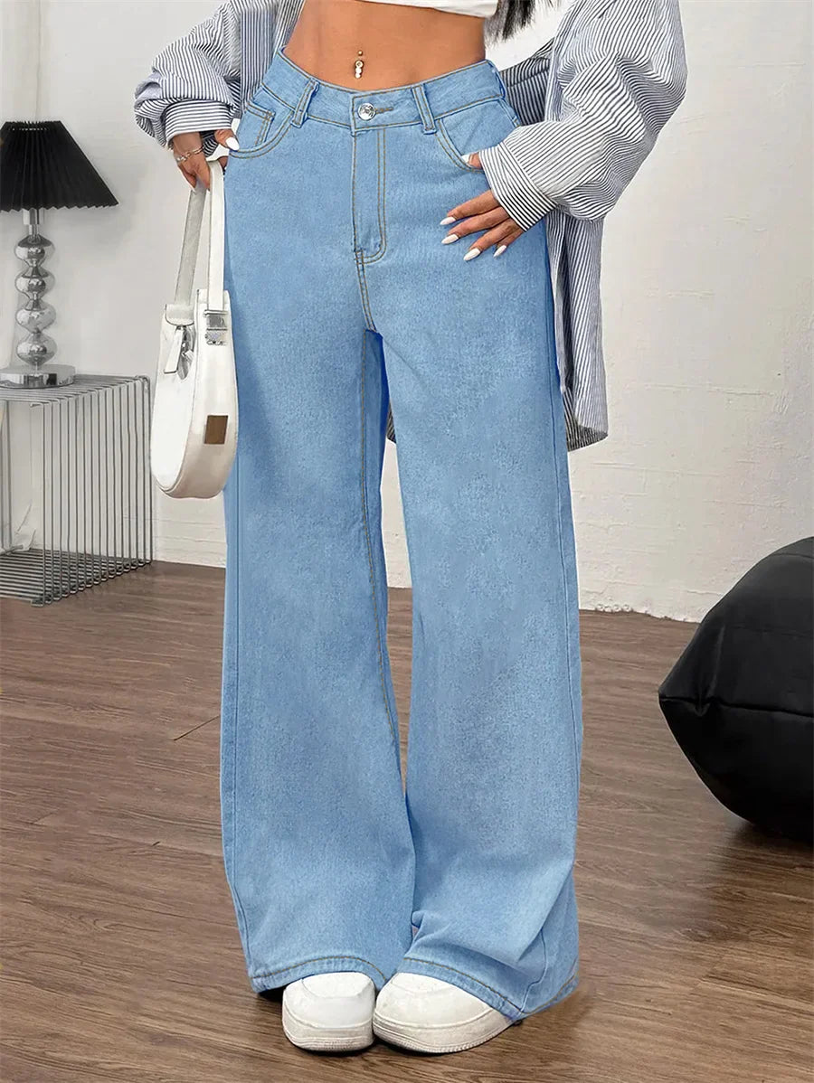 Lipsia | Jeans Oversize Donna | Blu