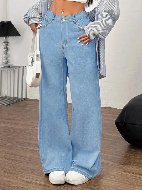 Lipsia | Jeans Oversize Donna | Blu