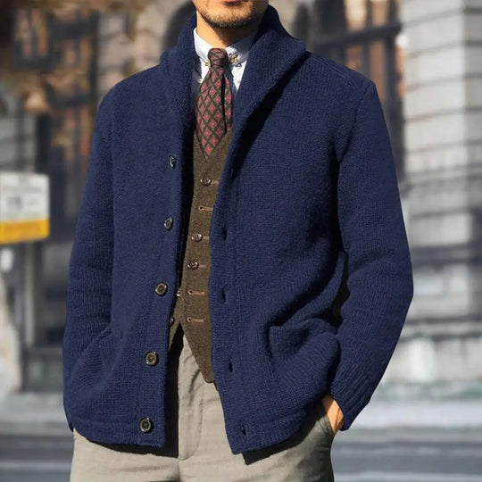 Harold - classic cardigan with button closure for a refined look