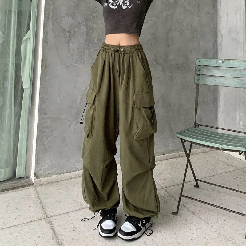 Esmee – Pantaloni Cargo Baggy da Donna con Vita Alta