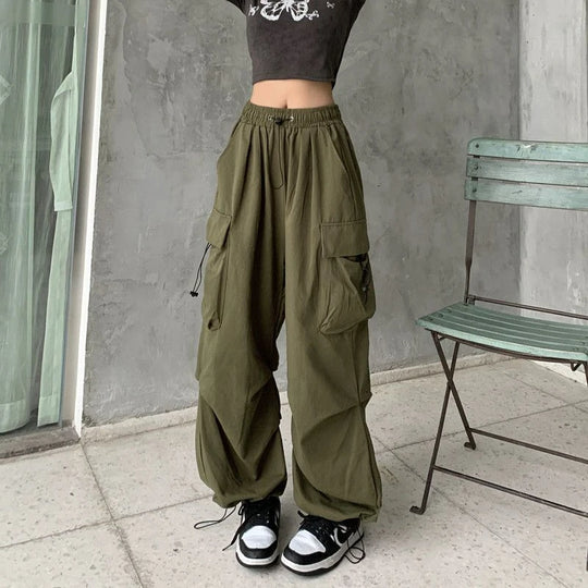 Esmee – Pantaloni Cargo Baggy da Donna con Vita Alta