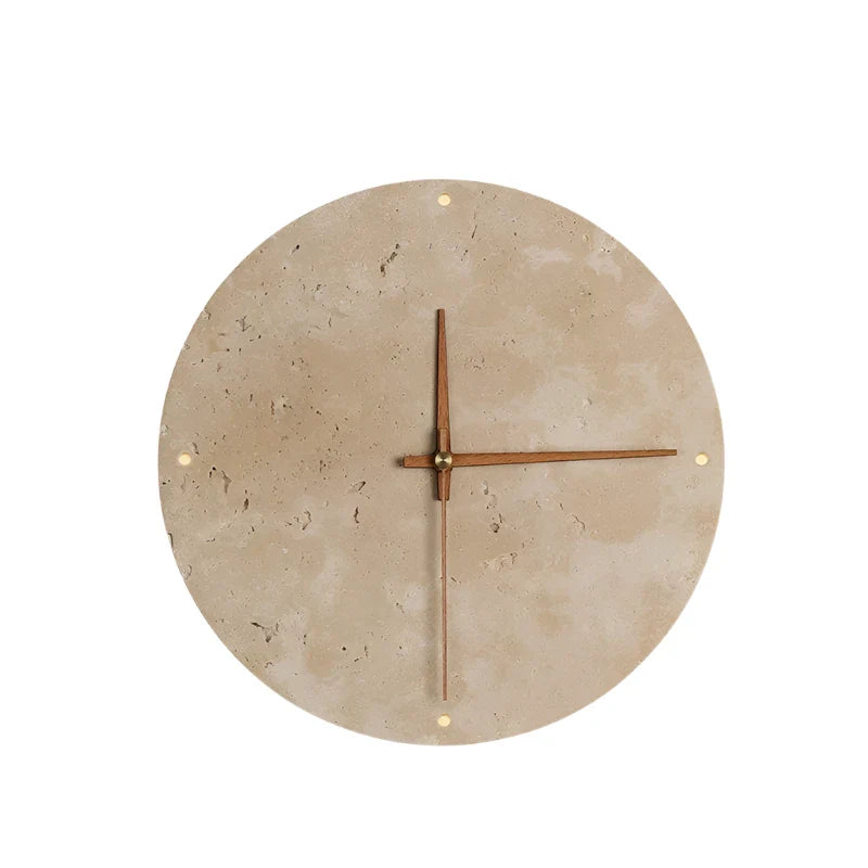 Auris | Lampada da parete in pietra & orologio | Beige