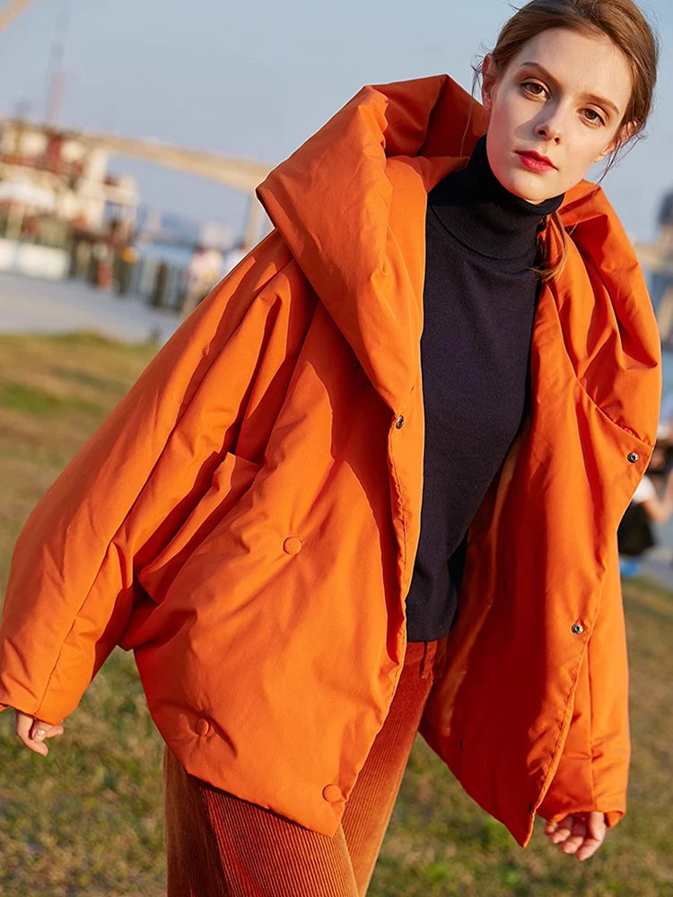 Nova | Warmer Winterparka für Damen | Orange