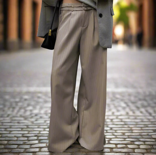 Düsseldorf | Pantaloni stampati oversize da donna | Khaki