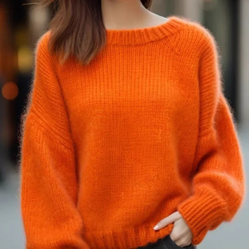 Lieke | Damen Warmer Pullover | Orange