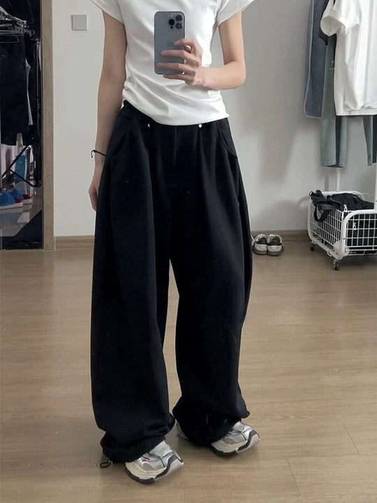 Amburgo | Pantaloni della tuta oversize da donna | Nero