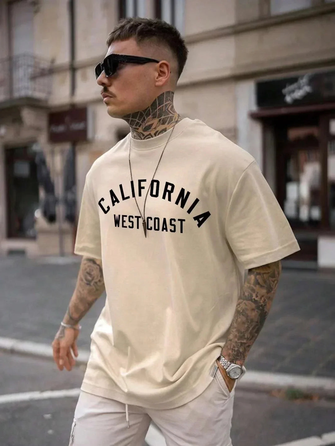 Daan - T-shirt in stile California West Coast