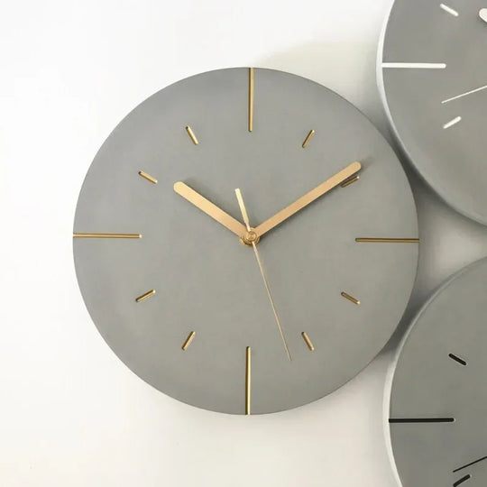 Chronos | Orologio da parete moderno in cemento grigio | Grigio