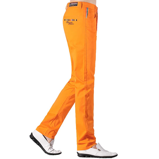 Rafael | Pantaloni casual elasticizzati da uomo | Arancione