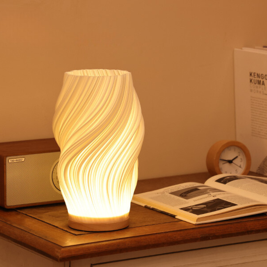 Een zacht LED-licht dat rust en kalmte brengt in een kamer.
