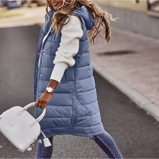 Sanne - Elegante Gilet Lungo Senza Maniche da Donna